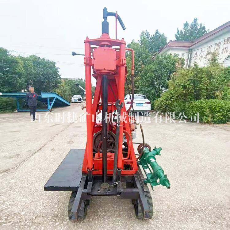 履带款金属矿脉地表勘探取样钻探机 小型工程勘察取芯液压钻机