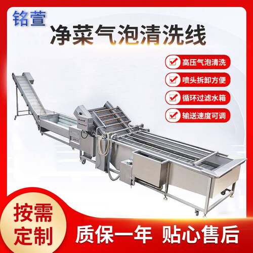 全自动气泡清洗机 水果果蔬清洗设备 净菜叶菜类辣椒蔬菜清洗机