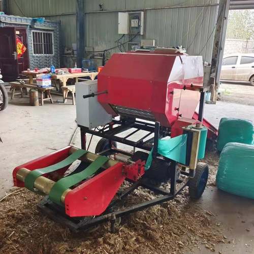 养殖场青储饲料储存包膜机青贮饲料打捆包膜一体机