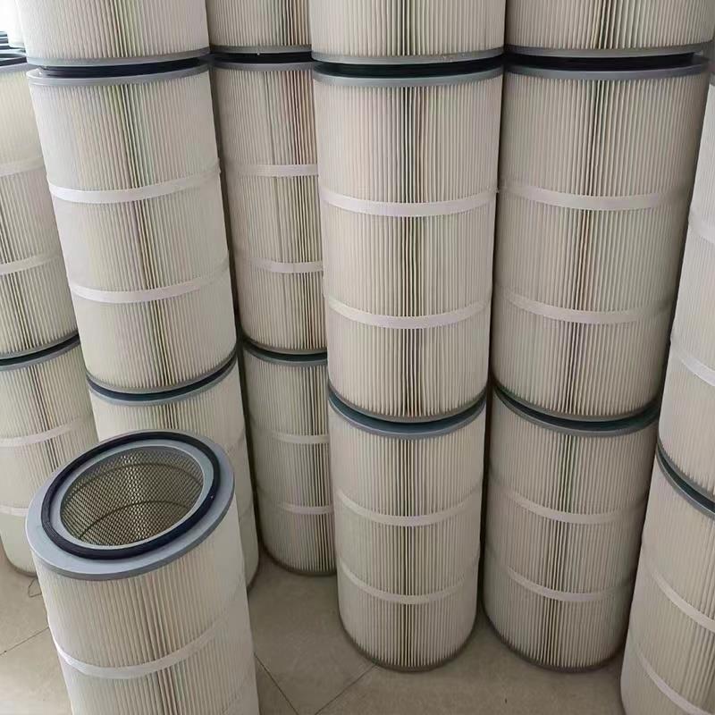 聚酯纤维除尘滤芯静电覆膜耐温阻燃滤芯粉末回收喷涂抛丸机滤筒