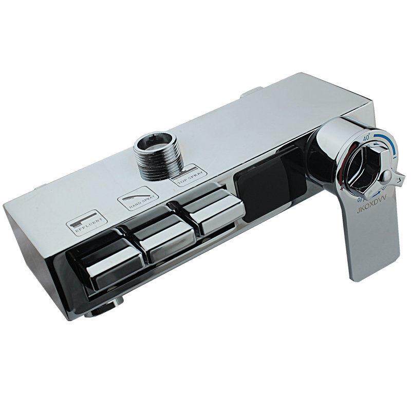 全铜恒温混水阀淋浴花洒套装太阳能冷热浴缸龙头三联开关增压喷头