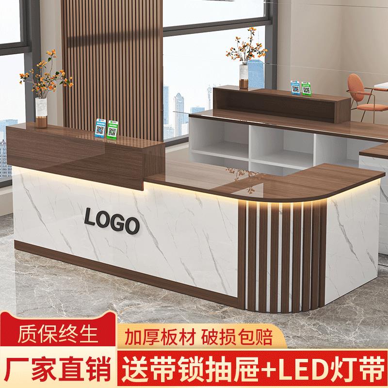 转角吧台收银柜台商用店铺小型奶茶店蛋糕餐饮前台桌接待台柜台定