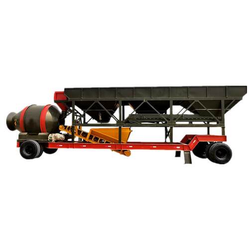 全自动移动式水泥搅拌站免基础HZS75型混凝土搅拌站安装方便