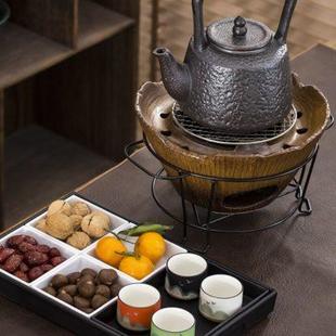围炉煮茶器烤茶木炭罐烧烤火炉子家用室内功夫户外烤花火茶具套装