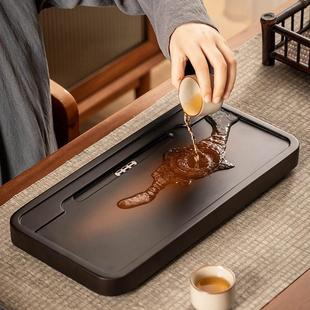轻奢简约小型茶几客厅长方形排水盘功夫茶具干泡托盘 茶盘2023新款
