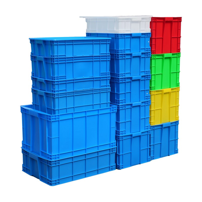 周转箱加厚长方i形大号带盖储物收纳箱子胶箱塑料筐筐子物流箱胶