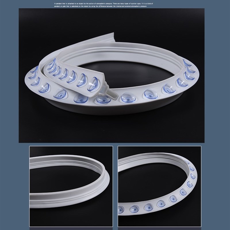 加高7厘米免打胶吸盘式浴室挡水阻水防水可弯曲T移动干湿分离挡水