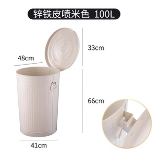 铁桶圆桶烧火收纳带盖密封商用环卫桶家L用工业加厚储物桶厨房