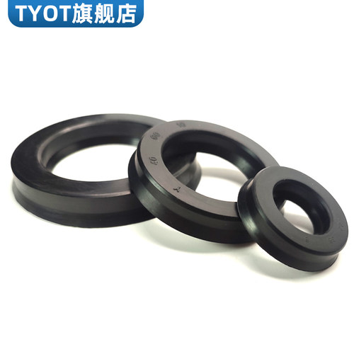 丁腈黑色橡胶Y型密封l圈耐高温耐磨无骨架油封 皮碗G51-8HG-335-6