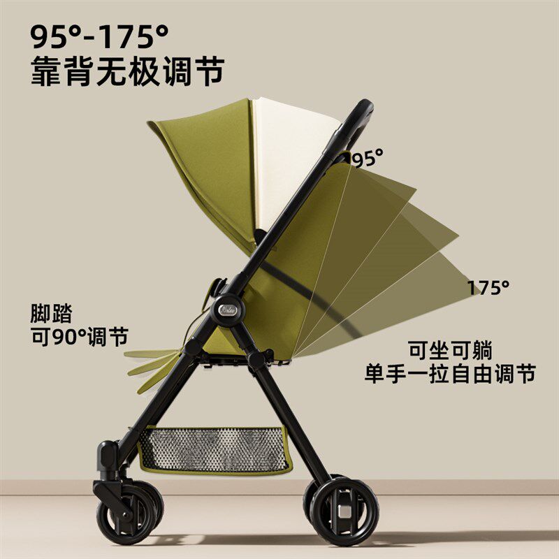 口袋溜娃婴儿车可折叠婴儿推车可B坐可躺儿童手推车超轻便遛娃神