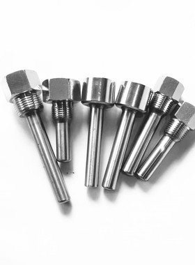 不锈钢双金属温度计护套管热电偶内牙1/2M27*2定制保Z护套4分牙