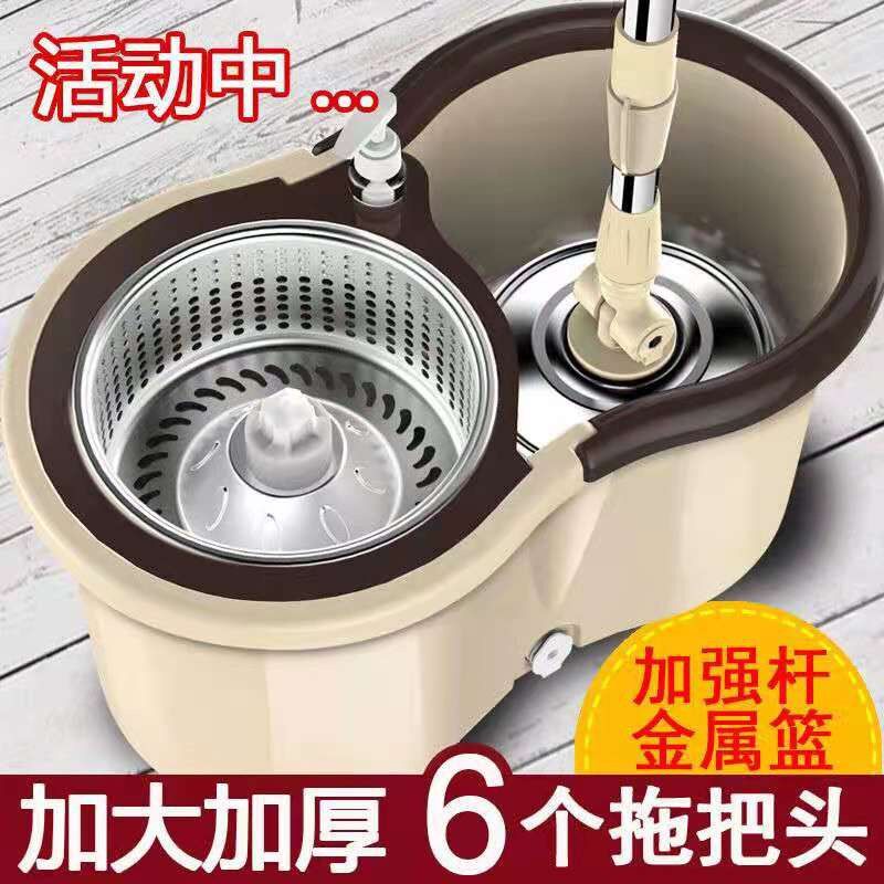 旋转拖把拖地神i器双驱自动脱水拖布桶甩干2023新款一拖家用地拖