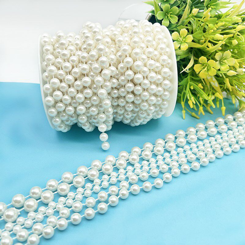 仿珍珠连a线珠婚庆装饰路引门帘行云流水吊顶婚礼亚克力珍珠水波