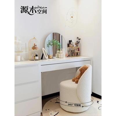 法式轻奢主卧室高级感化妆凳网红靠背梳妆台椅子女生单人小型沙发