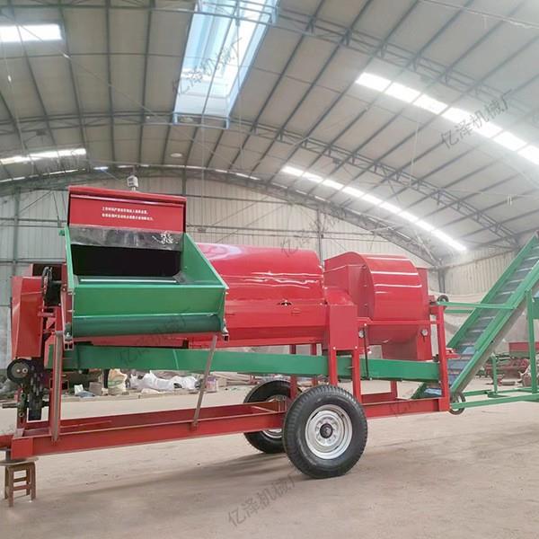 干湿两用花生摘果机8000型河南地区电柴两用可移动长果秧分离机