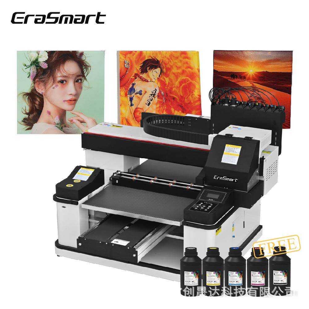 EraSmart6090UV平板打印机手机壳冰箱贴亚克力玻璃金属印刷机