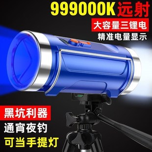 钓鱼灯水上漂e超亮强光氙气大功率防水蓝光白光手电筒野台钓夜钓