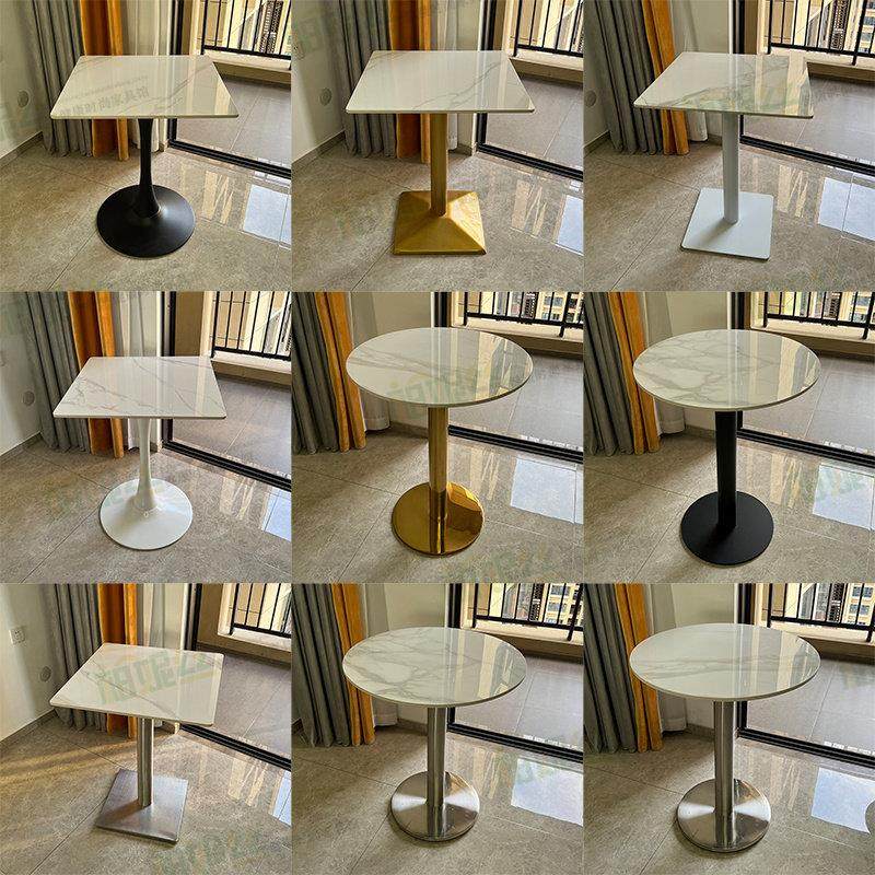 亮面岩板小圆桌简约网红奶茶店甜品咖啡桌西餐方桌子洽谈接待桌椅,住宅家具,岩板餐桌,淘宝优惠券,粉丝福利购,淘宝优惠卷