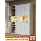 家用钢制鞋 柜入户玄关一体柜靠墙书柜带玻璃门大容量储物柜收纳柜