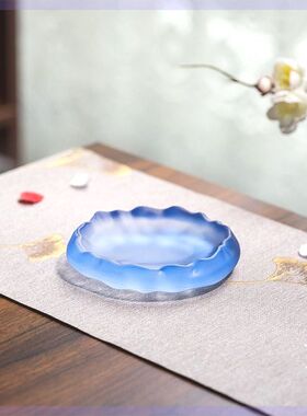 日式琉璃砚台多功能墨碟墨池磨盘墨碗装墨汁用毛笔搁笔舔文房摆件