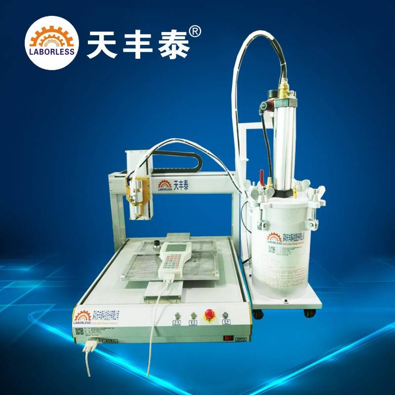 点胶压力桶厂家直销充电器打胶机硅胶密封胶双枪桌面式点胶设备