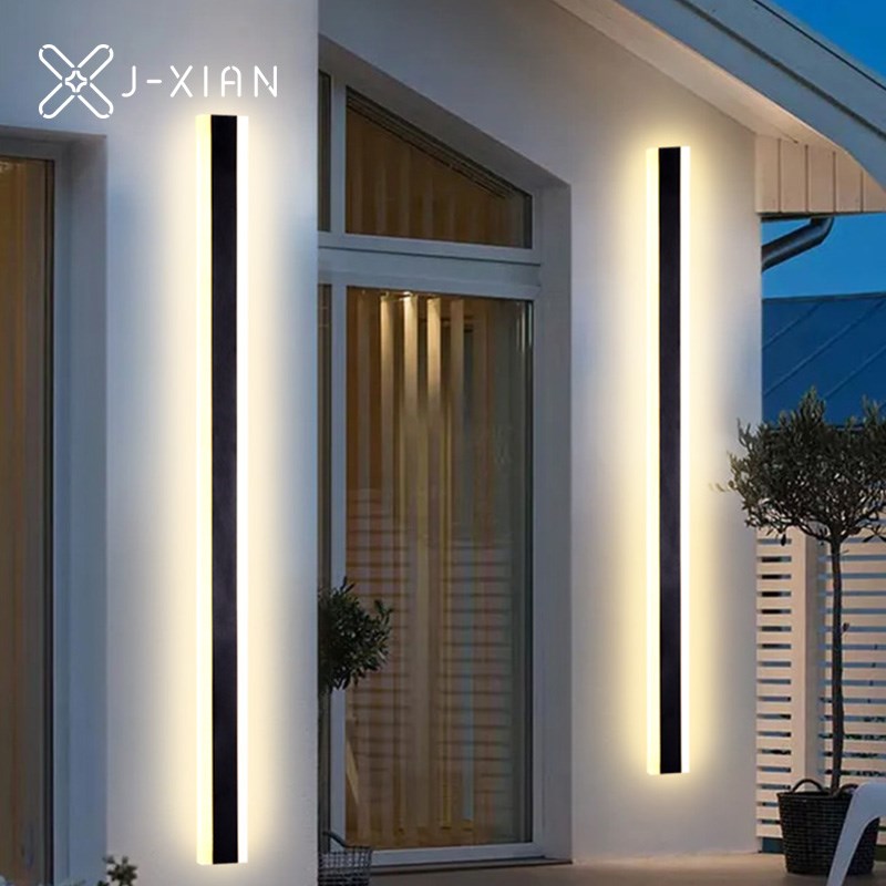 太阳能长条壁灯户外防水洗墙灯过道灯墙壁灯室外别墅X景观灯庭院