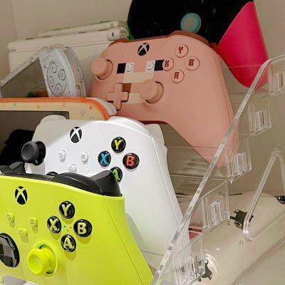 游戏手柄收纳盒家用游戏机收纳架PS5switch xbox控制器收纳置物架