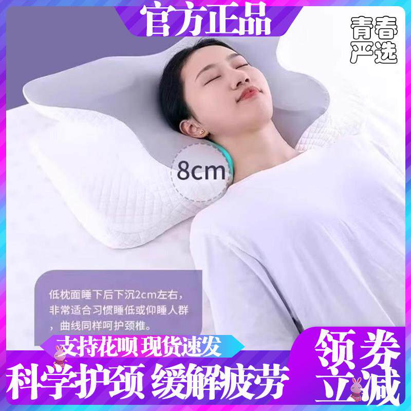 HOKIDO蝶形护颈记忆枕护颈椎不塌陷枕头深度睡眠慢回弹记忆棉枕芯