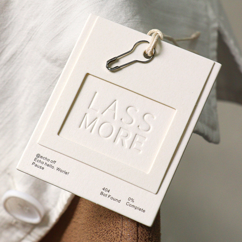 服装店高档吊牌卡头定制标挂牌衣服定做现货标签订做lOGO腰封设计