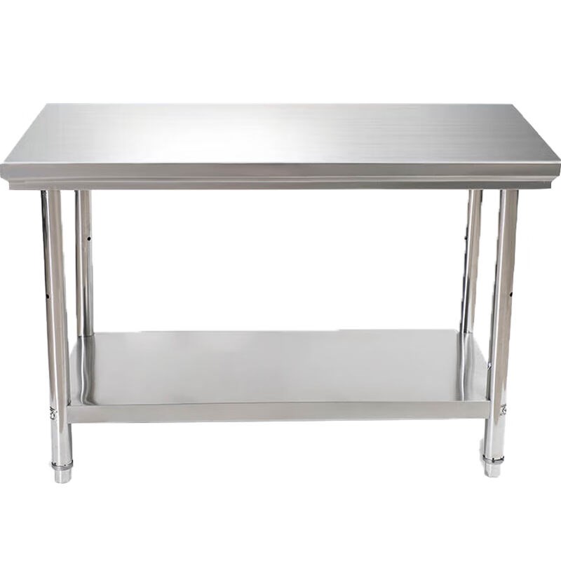 不锈钢桌子100x40x80cm工作台操作台桌子U切菜案板打包台
