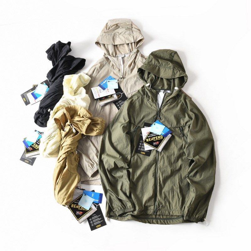 新款户外速干透气防晒连帽皮肤衣男女夏季宽松休闲钓鱼薄夹克外套,男装,夹克,淘宝优惠券,粉丝福利购,淘宝优惠卷
