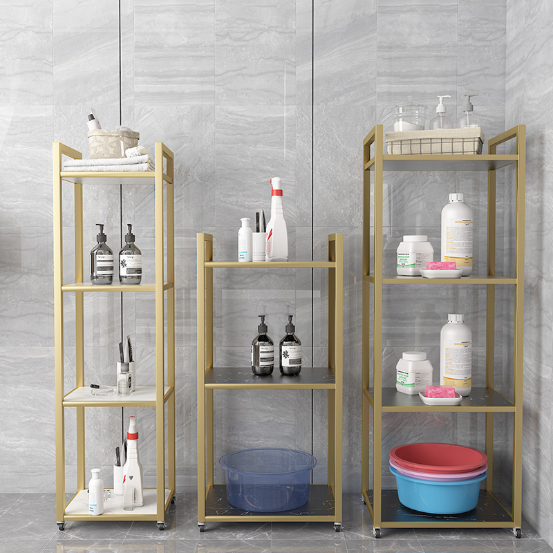 卫生间浴室落地式置物架马桶厕所洗手间客厅脸P盆轻奢收纳架移动