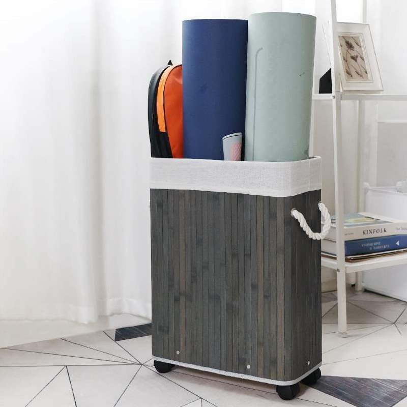 筐收纳垫瑜伽民宿带轮推车器材夹缝家用收纳篮门后置物架健身运动