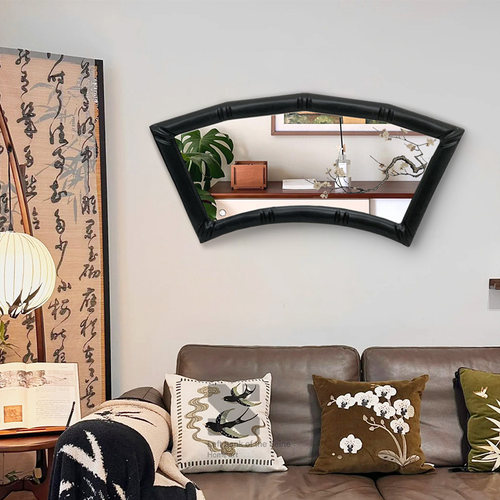 《繁花织梦》中式复古镜子装饰画卧室艺术镜面墙面装X饰挂画高级