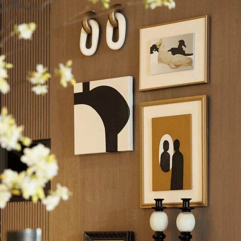 定制 高端样板间客厅沙发背景墙装饰画 后现代欧式客厅墙面挂画