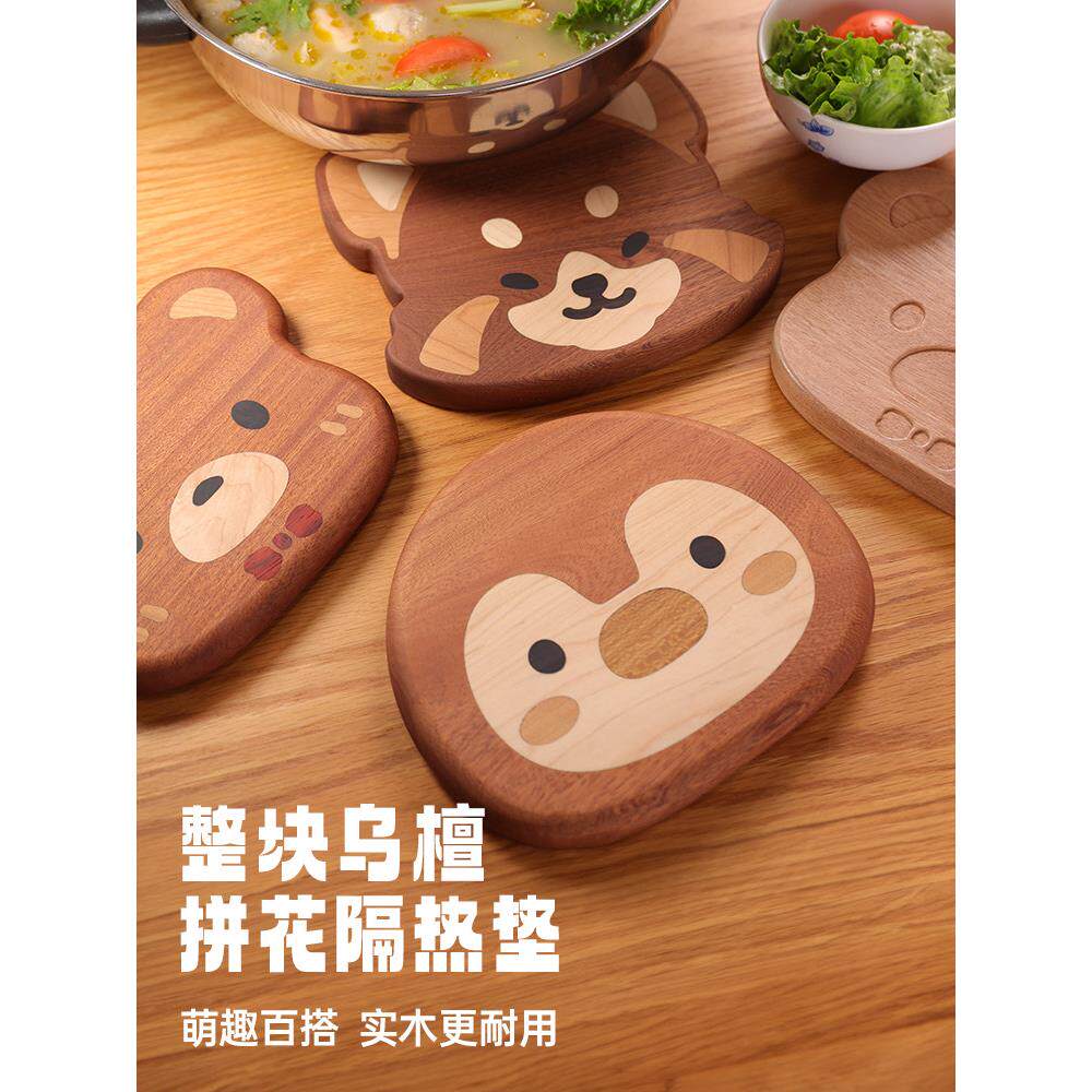 实木拼花隔热垫创意餐垫家用餐桌碗垫砂锅垫陶瓷餐盘垫防烫锅垫