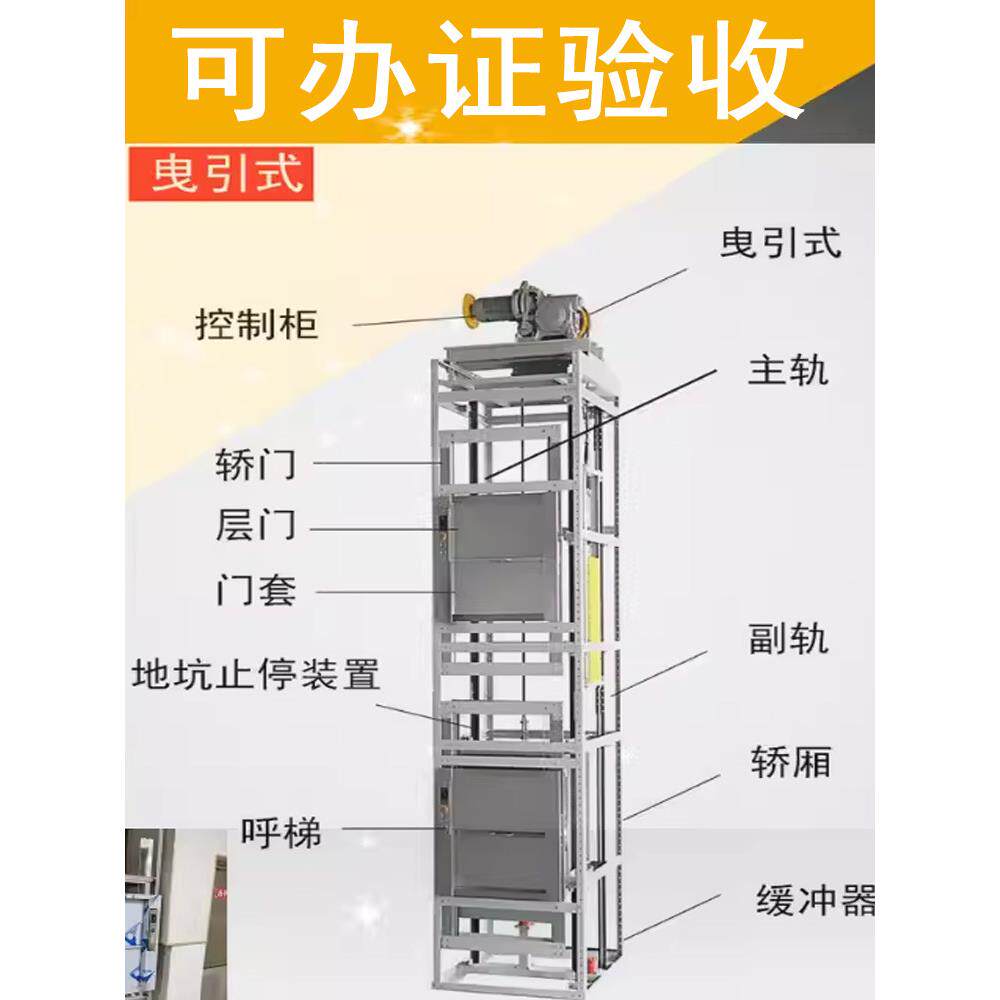 食梯传菜机餐饮升降机全自动食堂上菜曳引式饭店窗口式小型餐梯