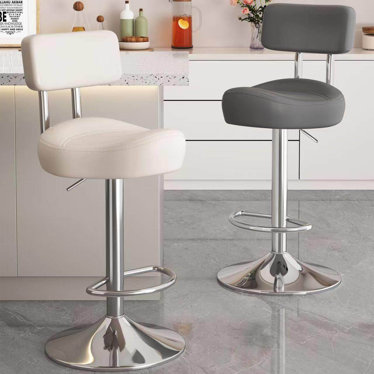 简约轻奢马鞍椅吧台椅现代高椅子旋转前台收银升降家用高脚凳靠背,住宅家具,家用高脚椅,淘宝优惠券,粉丝福利购,淘宝优惠卷