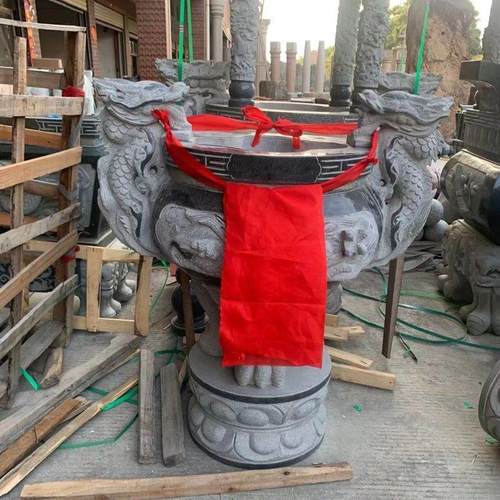 长方形香炉寺庙覆古寺院祠堂大香炉石头香炉祖庙青石香炉雕刻彷古