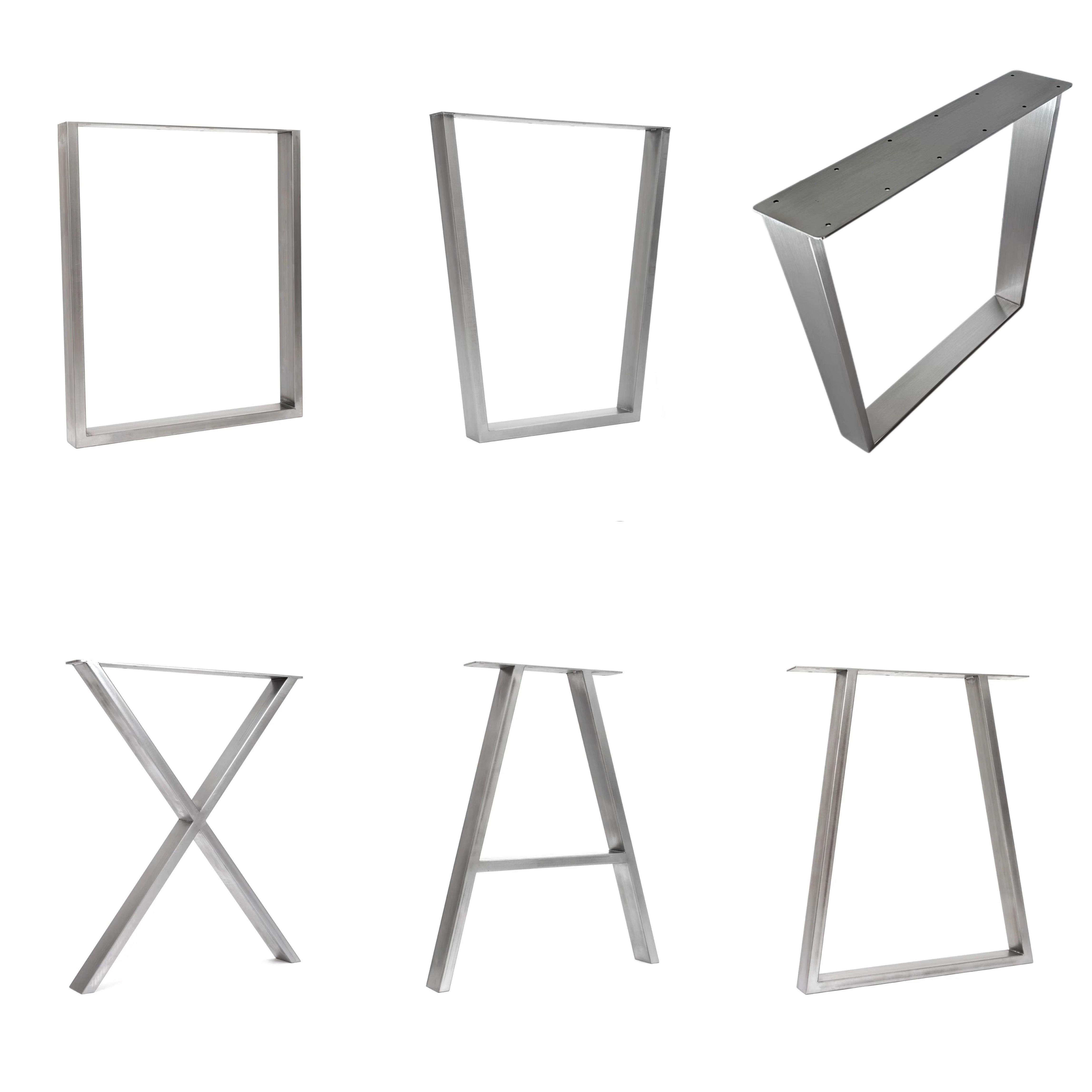 不锈钢桌腿吧台餐桌桌脚实木大板支撑架书桌桌脚电脑桌腿办公桌架