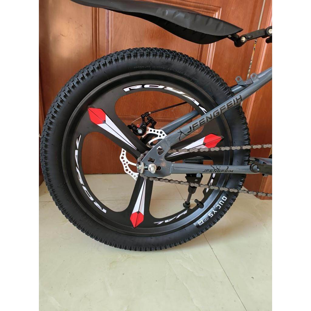 登山车轮组镁合金一体轮三刀轮18寸20寸22寸轴承轮毂旋式碟煞飞轮