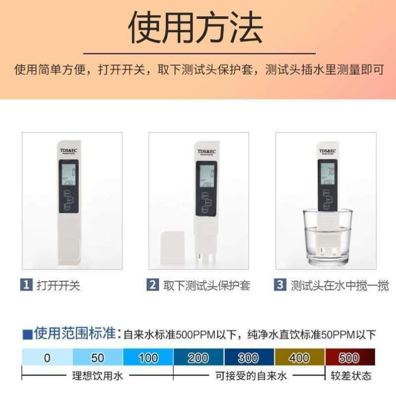 水质饮用水硬度测试净水器笔高精度笔电导率tds测水质EC检测笔值