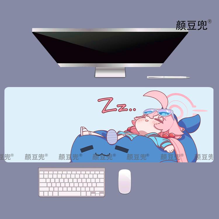 小鸟游星野 蔚蓝碧蓝档案 同款周边大号办公桌垫鼠标垫锁边鼠标垫