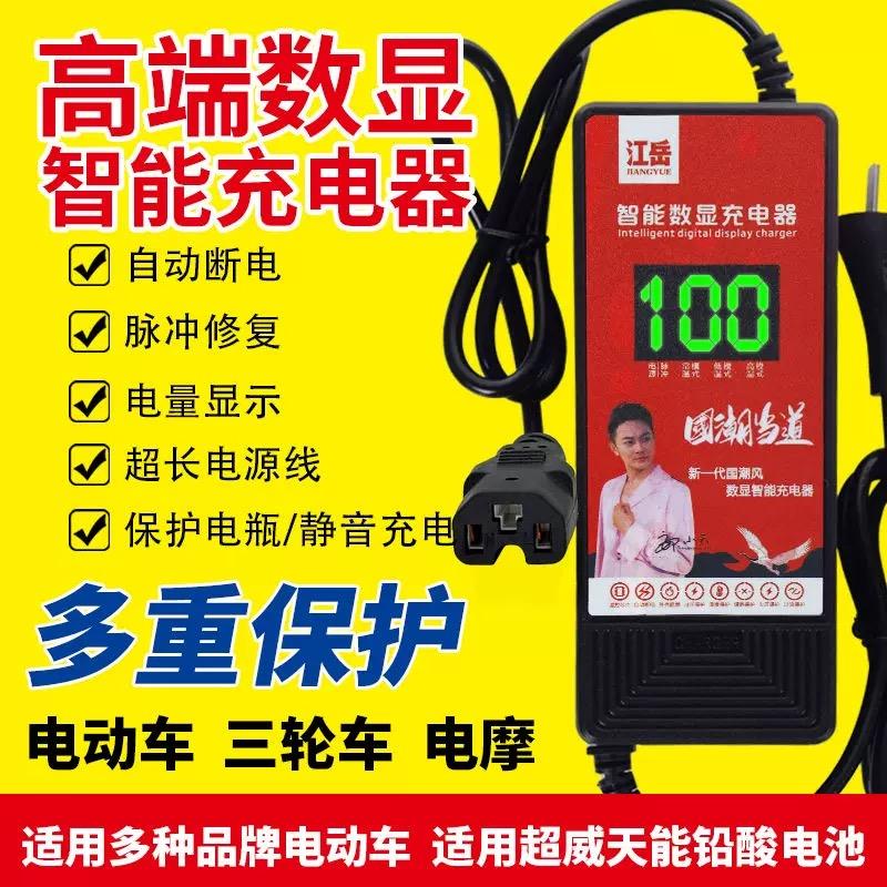 自动断电电动车电瓶车大功率充电器48V60V72V20AH三轮车通用电池