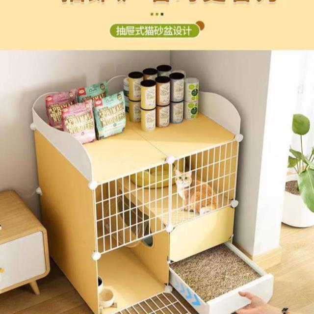 猫笼子猫咪别墅家用室内小型猫屋清仓猫窝超大自由空间带厕所猫舍