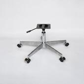 602 椅子配件五星脚转椅底座铝合金脚架脚轮加厚电脑椅子底盘平脚