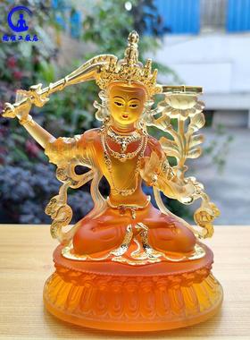 文殊菩萨佛像釉面佛像装饰家居祭拜客厅禅宗藏传佛像大智文殊禅宗