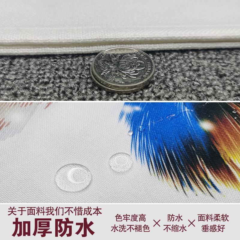 .梦幻山水画装饰玄关入户门帘隔断帘家用卧室布艺遮挡卫生间挂帘图片