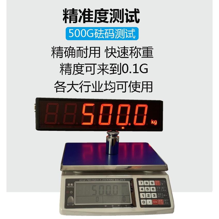 豪衡计数计重电子秤台桌称外接大屏幕高清晰仪表3寸 5寸等显示器