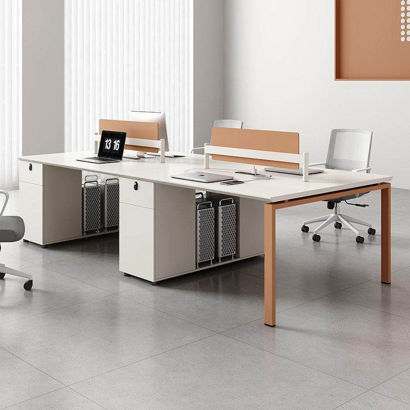 办公桌简约现代工位职员桌椅组合双两4四6人位卡座员工办公室家具